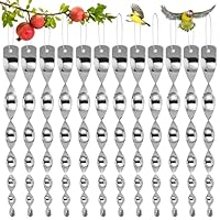 Reflektierende Vogelschreck,12 Stück Windspirale Vogelabwehr Windspiel,30cm Windspirale Vogelschreck,Reflektierende Windspirale Vogelabwehr,zum Schutz von Blumen und Garten Haus, Hof, Terrasse (B)