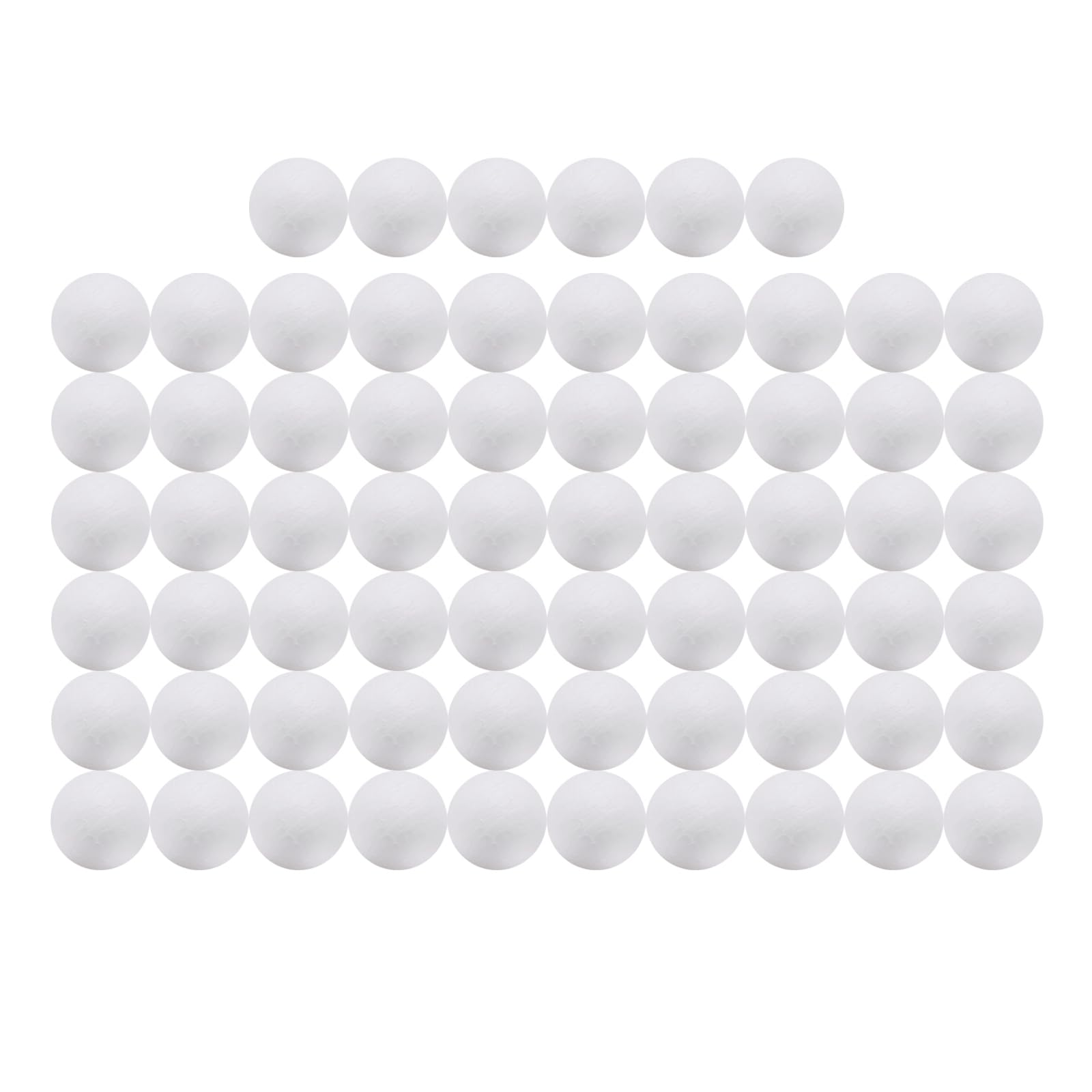 Crafjie Craft Foam Balls 66-Pack 1 Inch in Diameter, Polystyrene for DIY Arts and Crafts, Ornaments, Smooth Polystyrene Foam, Balls for Decoration Household School Projects, White