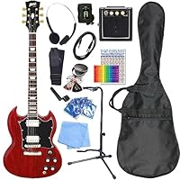 Amazon | エレキギター 初心者セット SG タイプ ミニアンプ付 15点