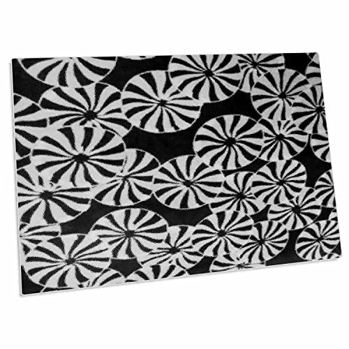 3dRose Florene Desk Pad Peppermint Black miniatura 1