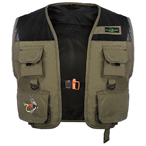 fishing gear for kids - Lucky Bums Kid's Fishing and Outdoor Adventure Vest, Tan, L