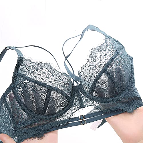 Soutien-gorge avec armatures en dentelle vert malachite taille 85B