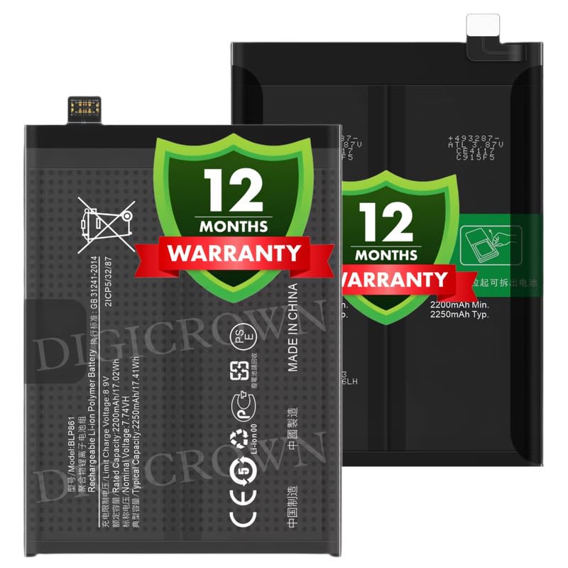 Image of Original BLP861 Battery Compatible for OnePlus Nord 2 5G (DN2101, DN2103) - (4500mAh) - 1 Year Warranty
