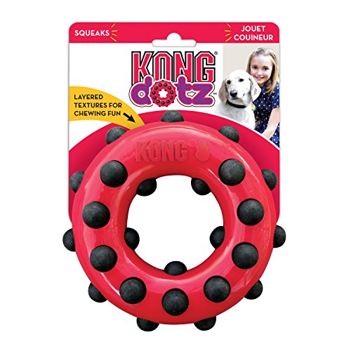 KONG – Dotz Circle – Hundespielzeug zum Kauen und zur Zahnreinigung – Für Große Hunde