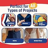 20 cm / 8 Inch Cream Invisible Zip - Nylon Closed-End Concealed Zipper for Dressmaking, Skirts, Cushions, Bridal & Alterations - Giddy Square - Image 4