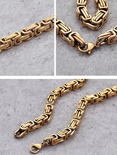 Chaine byzantine fine en acier inoxydable durable - 4