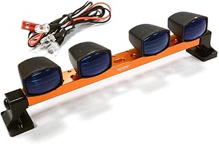 Integy RC Model C26286ORANGE Billet Machined T7 Realistic Roof Top Blue Color Spot Light (4) w/LED