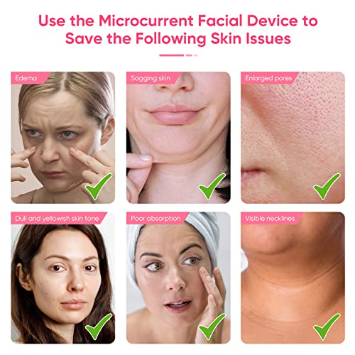 Microcurrent Facial Device, 2023 New Mini Face Neck Massager For Anti Aging And Wrinkles, Intelligent Double Chin Reducer Machine, Instant Face Lift & Tighten Skin, V-Face Sculpting Tool, Pink #TOP4