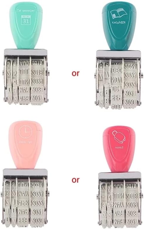 1個セルフリンクデートスタンプ調整可能な日付発送のための月1日 DIY (Color : A, Size : One Size)