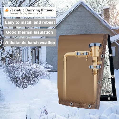 Backflow Preventer Insulated Cover (5˚F) Thick 6-Layer Fabric Pipe Insulation Cover (UV Coated) Winter Freeze Protection,for Water Well Pump Covers and Sprinkler Valve Covers (24" W X 26" H) by Yehchi - Image 6
