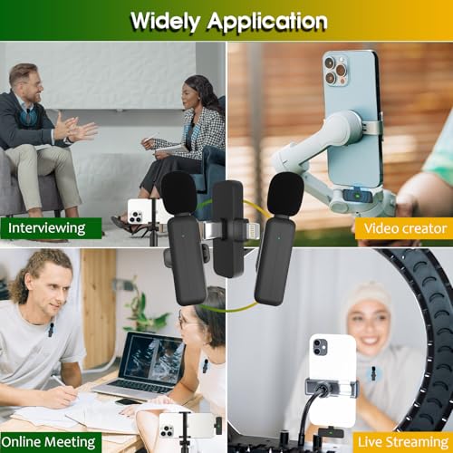 Bulatry WM180 2 Pack Wireless Mini Lavalier Lapel Microphone thumb #6
