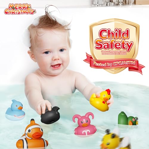 24-Day Rubber Duck Advent Calendar Kids Bath Duck Christmas Countdown 24 Surprise Christmas Rubber Ducks Perfect Party Gift for 12M+ Boys & Girls - Image 3