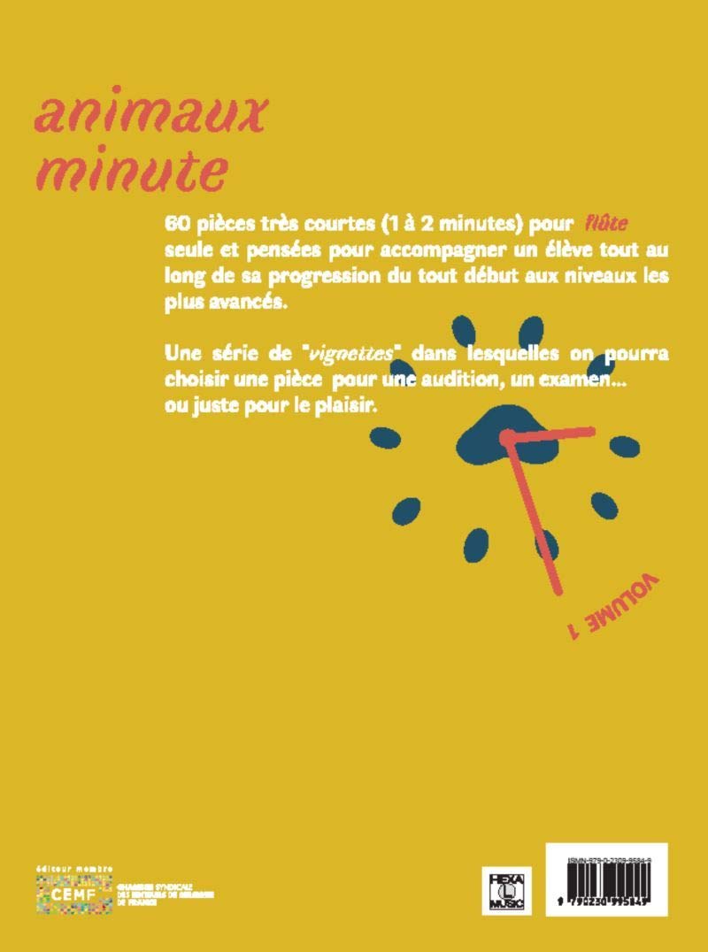 ANIMAUX MINUTE V1 --- FLUTE TRAVERSIERE SEULE
