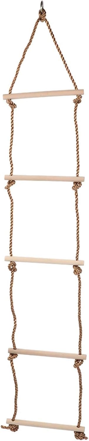 WNSC Children Rope Ladder, Made of Wood Children Climbing Ladder, for Adults Outdoor Children Indoor