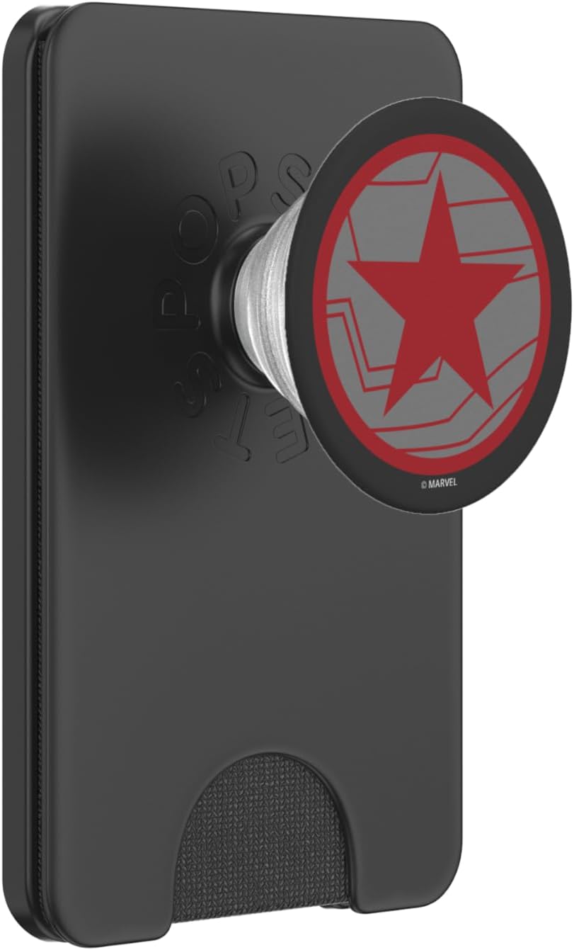 Marvel Captain America Winter Soldier Star Icon PopSockets PopWallet for MagSafe