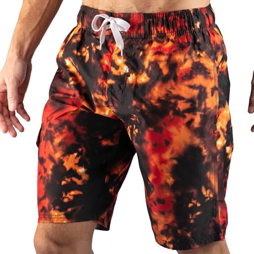 Image of Kanu Surf Men's Big Viper Extended Size Stripe Swim Trunk