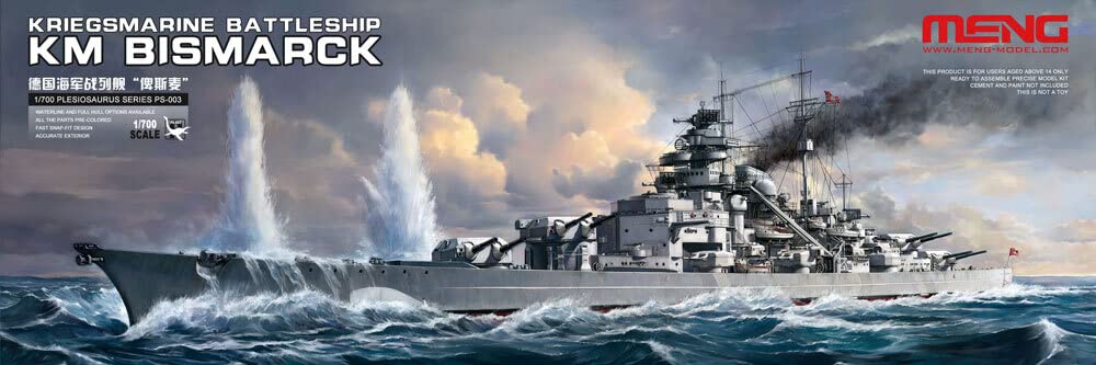 Meng PS 003Ã‚ Model Kit War Navy Battleship Bismarck KM