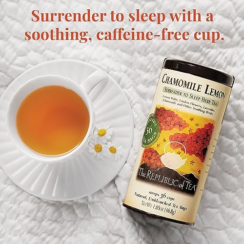 The Republic of Tea Chamomile Lemon Herbal Tea, 36 Tea Bag Tin