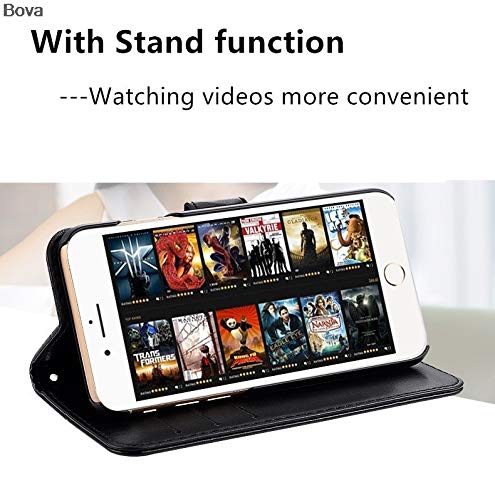 Image of ClickCase for Realme Narzo 20 pro Vintage Series Leather Wallet Flip Case Kick Stand with Magnetic Closure Flip Cover for Realme Narzo 20 pro (Matte Black)