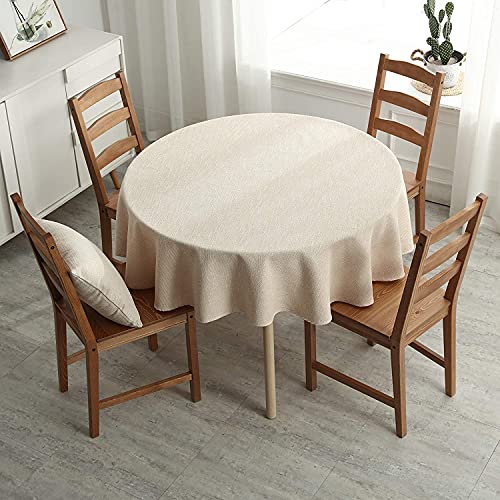 Nappe en pur coton imperméable toile anti-tache beige au design géométrique - 3