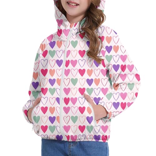 American Trends Girls Rain Jacket Lightweight Waterproof Raincoat for Girls Kids Rain Coat Windbreaker Jacket Size 4-10 Years