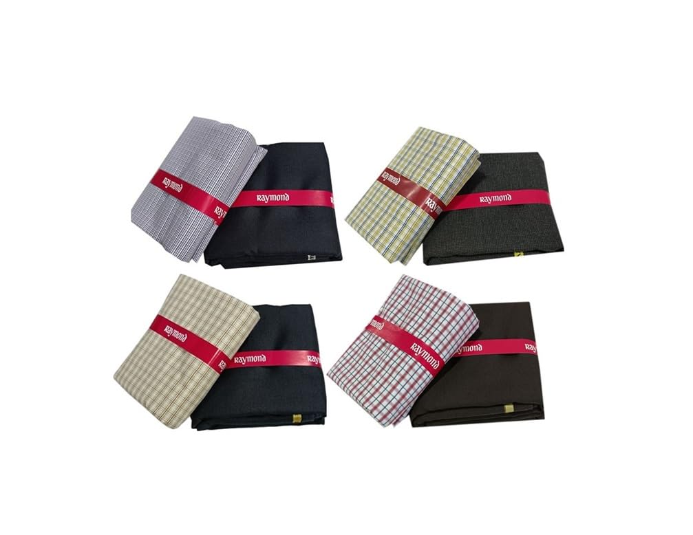 raymond fabrics Raymond Men’s Shirt & Trouser Fabric Combo – Pack of 4 | Premium Unstitched Formal Fabric Set | Office & Business Wear-picture-53