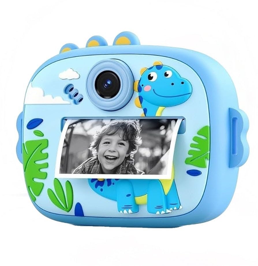 Instant Photo Camera for Kids with Print – Thermal Printer Toy with Non-Sticky Paper Rolls (1 in-Built+1 Extra), 1080p Video, Games, Rechargeable – Gift to Boys & Girls Ages 6–12 (U Blue)-image-44