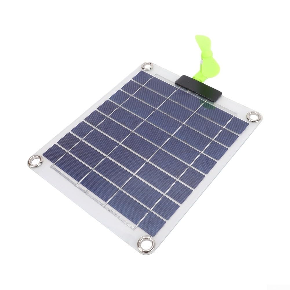 Panneau solaire bifacial transparent avec double ventilateur USB pour une puissance de sortie constante pendant les expéditions en plein air (B)