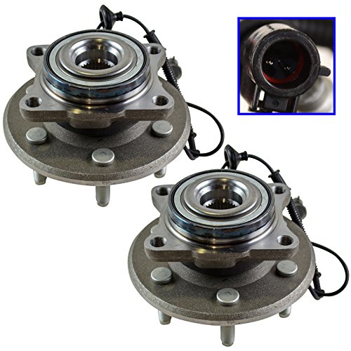 Image of TRQ 2 Piece Rear Wheel Bearing & Hub Assembly Set Compatible with 2003-2006 Ford Expedition Lincoln Navigator