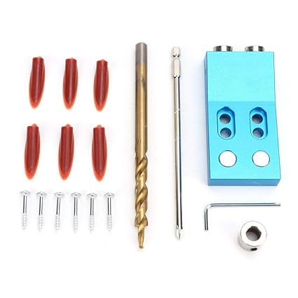 Woodworking Drill Guide, Pocket Hole Drilling Jig Kit Woodworking Oblique Hole Drill Guide Positioner Puncher for Industrial Electronic Components