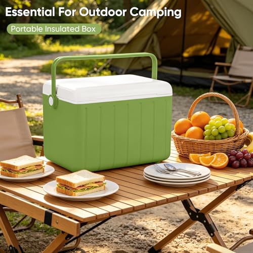 Image of 6Qt 13Qt 19Qt Northroad Camping Coolers,Stylish Macaron Color Durable Hard Cooler,Portable Insulated Ice Chest with 24 /48 Hour Ice Retention,Multi- Size for Camping,Picnic,Beach,Travel