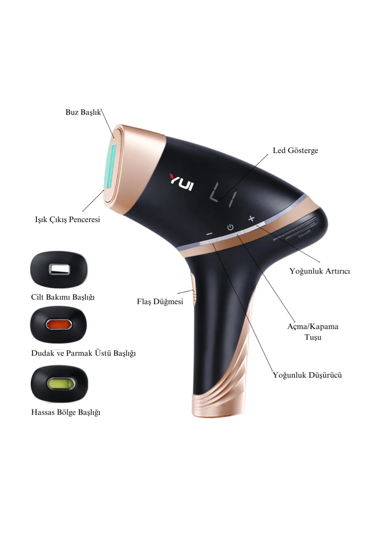 Yui Iplv15 Pro Vücut -Yüz- Bikini Başlıklı Ağrısız Otomatik Ve