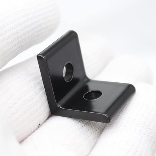 Miniatura 68 de 20 juegos 2020 de extrusión de aluminio 2020 soporte de esquina con ranura en T Serie 20 Hardware extruido conector de ángulo recto de 90 grados