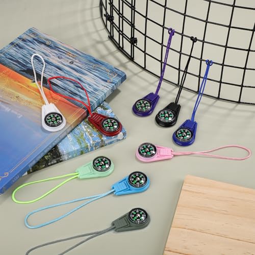 Brújula llavero mini portátil 27 piezas multicolor miniatura 3
