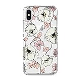 Incipio Apple iPhone X Kate Spade Hard-Shell Case - Dreamy Floral Rose Dew/Pink Sand/Black/Gold
