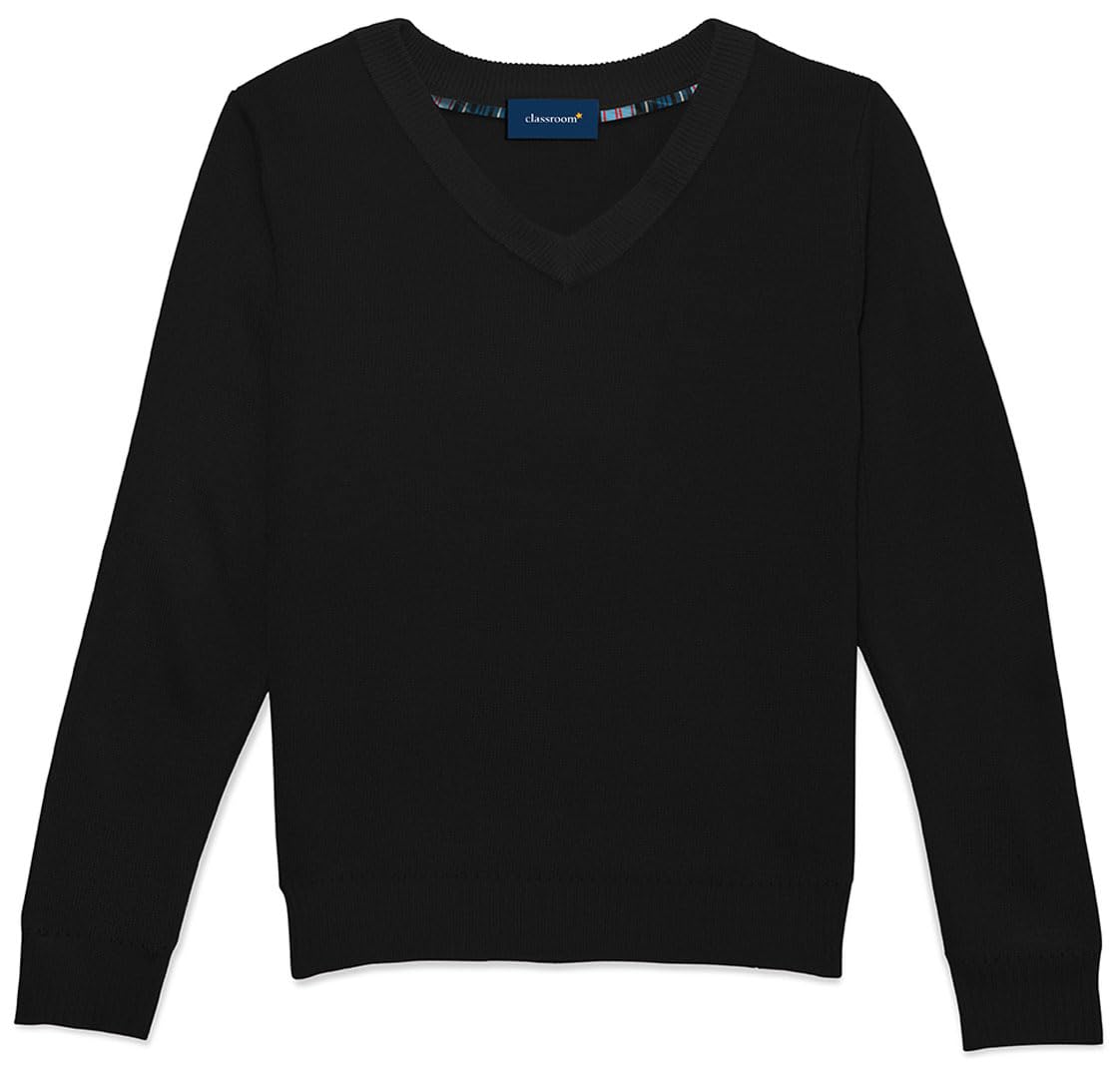 Classroom School Uniforms Big Kid Long Sleeve V-Neck Sweater 56702
