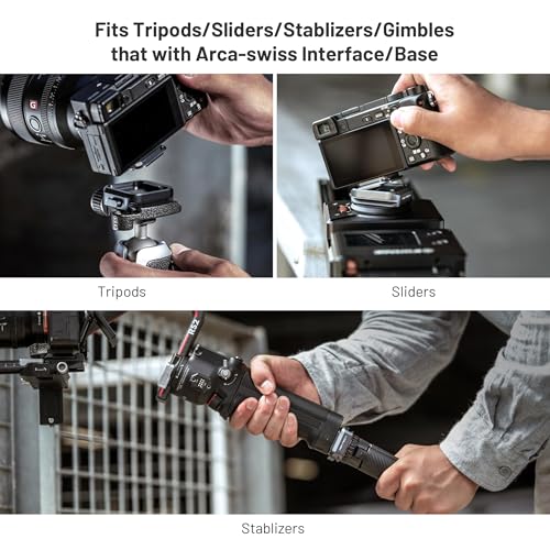 Image of PGYTECH 2 Pcs Arca-Type Quick Release Plates Parts Replacement Switch Between Tripod, Monopod, Slider Arca Swiss Compatible