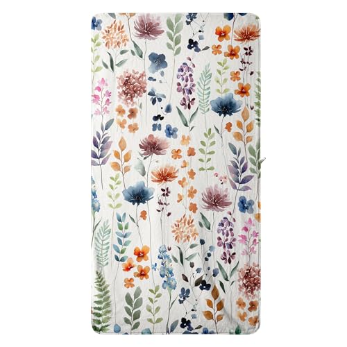 GAIIIIYOU Colorful Wild Flowers Bath Towels High Absorbent Microfiber Bathroom