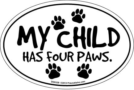 Prismatix Decal Cat and Dog Magnets, Child Has Four Paws