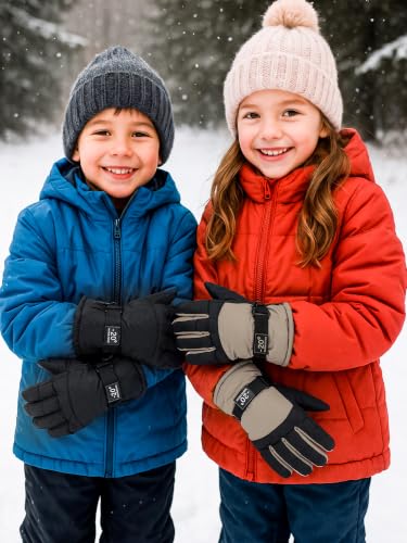 Image of Bencailor 3 Pairs Kids Ski Gloves Children Winter Gloves