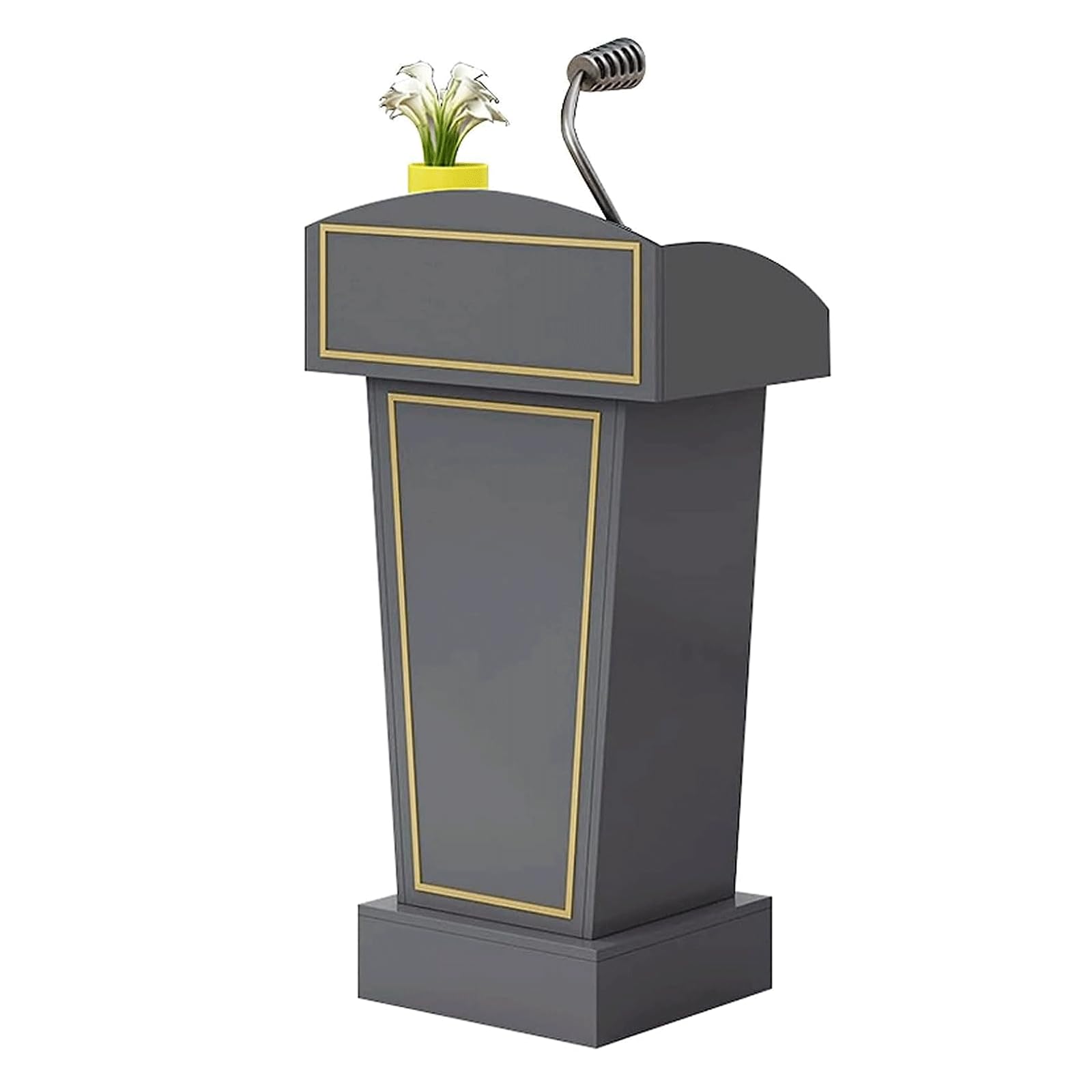 DUANHOZ Lectern Podium Stand, Lecterns Floor Standing Podiums with Open Storage Podium Stand Teacher Podiums Reception Desk High Density Board Podiums,B