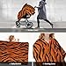 Baby Car Seat Canopy Cover for Mom, Soft Breathable Nursing Breastfeeding Covers Multi Use Stroller Sun Shade Newborn Shower Gift，Tiger Stripes Orange