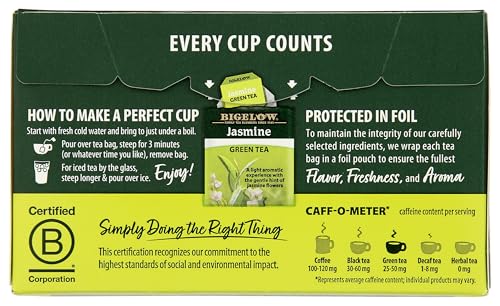 Image of Bigelow Tea Jasmine Green Tea 20 Count (Pack of 1)