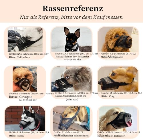 Mayerzon Maulkorb aus weichem Netzgewebe für kleine Hunde, die beißen | XXS