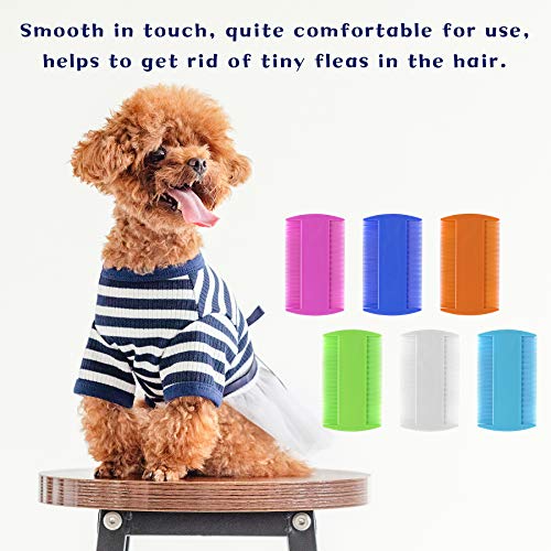 AUEAR, 12 Pack Pet Flea Lice Combs Double Sided Fine Tooth Dogs Cats Grooming Combs Remove Float Hair Tear Marks Tick… - Image 5
