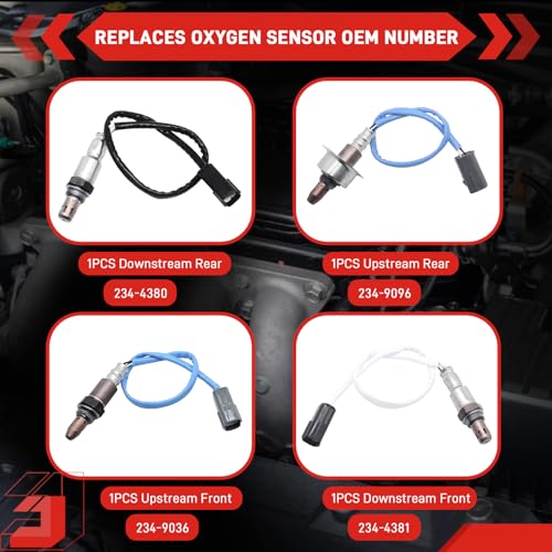 Set de 4 sensores de oxígeno compatibles Nissan Altima 2010-2013 miniatura 3