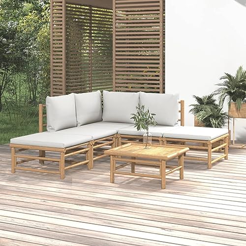 Bambus Gartentruhe 60x52x55 Cm – Stauraum Für Kissen & Gartenutensilien, Mit Wasserfester Innentasche