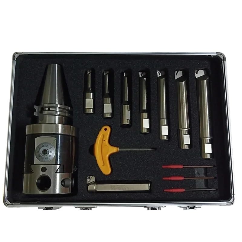Nuovo Set di Utensili for alesatura NBH2084, Testa for alesatura fine, portautensili BT40 + 8 Barre di alesatura da 20 mm, Campo di alesatura 8-280 mm