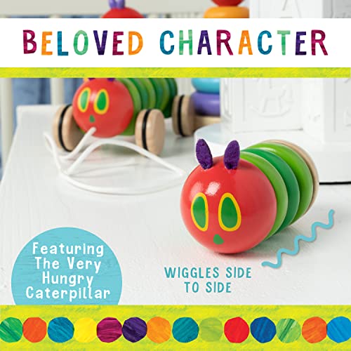 Kids Preferred 55774 World Of Eric Carle The Very Hungry Caterpillar Newborn Wooden Fidget Toy, Baby Sensory Caterpillar Shaker Rattle thumb #2