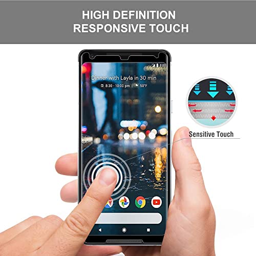Image of STP FEEL Stp Advanced Premium Tempered Glass Screen Protector Guard For Google Pixel 2Xl (Black,Pack Of 1) Full Glue Edge To Edge Coverage With Easy Installation Kit